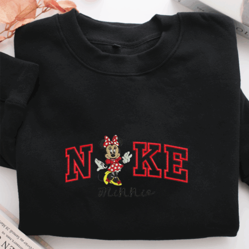Nike Minnie Mouse v2 Nike Embroidered Sweatshirt, Nike Movie Inspired, Best Gifts Idea For Him Her - Image 2