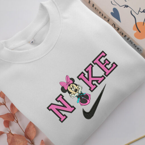 Nike Minnie Mouse v3 Embroidery, Disneyland Embroidered Sweatshirt, Movie Disney Inspired, Best Gifts Idea For Him Her - Image 2