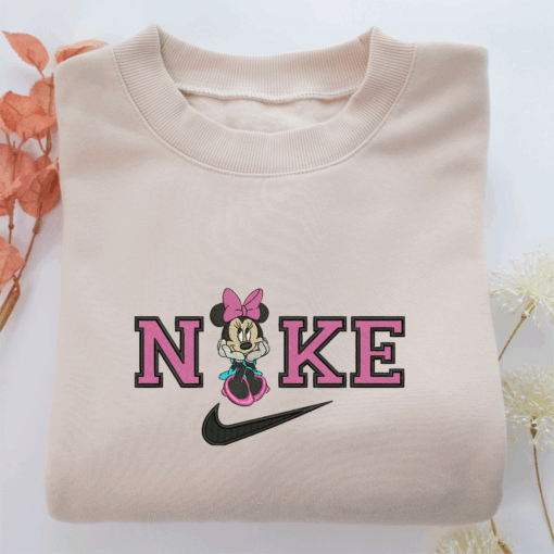 Nike Minnie Mouse v3 Nike Embroidered Sweatshirt, Nike Movie Inspired, Best Gifts Idea For Him Her