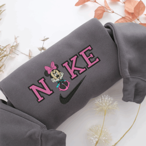 Nike Minnie Mouse v3 Nike Embroidered Sweatshirt, Nike Movie Inspired, Best Gifts Idea For Him Her - Image 4