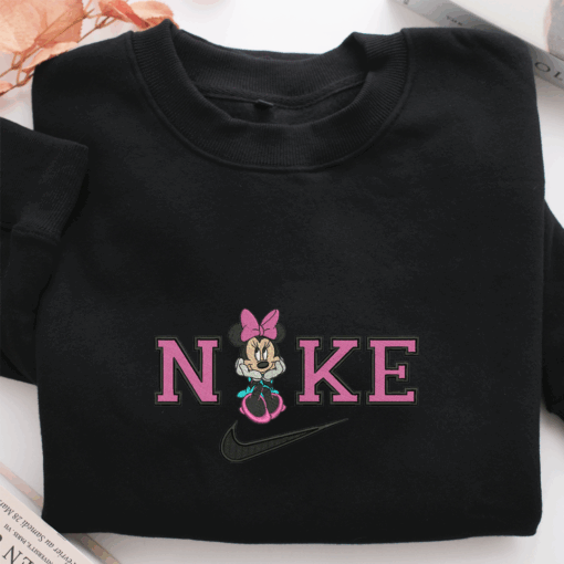 Nike Minnie Mouse v3 Nike Embroidered Sweatshirt, Nike Movie Inspired, Best Gifts Idea For Him Her - Image 2