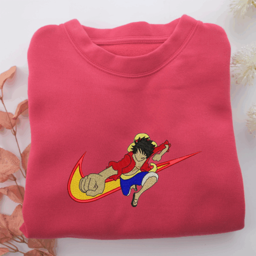 Nike Monkey D. Luffy Nike Embroidered Sweatshirt, Nike Movie Inspired, Best Gifts Idea For Him Her - Image 5