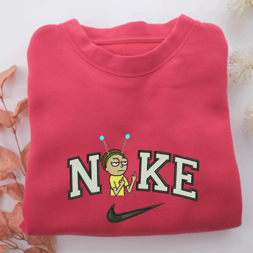 Nike Morty Smith Nike Embroidered Sweatshirt, Nike Movie Inspired, Best Gifts Idea For Him Her - Image 5