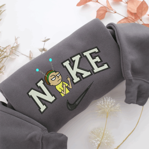 Nike Morty Smith Nike Embroidered Sweatshirt, Nike Movie Inspired, Best Gifts Idea For Him Her - Image 4