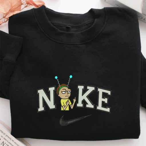 Nike Morty Smith Nike Embroidered Sweatshirt, Nike Movie Inspired, Best Gifts Idea For Him Her - Image 2
