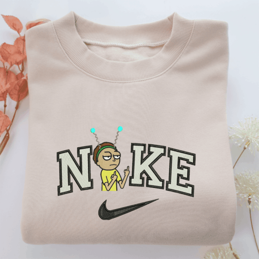 Nike Morty Smith Nike Embroidered Sweatshirt, Nike Movie Inspired, Best Gifts Idea For Him Her