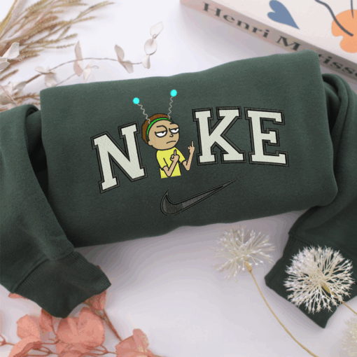 Nike Morty Smith Nike Embroidered Sweatshirt, Nike Movie Inspired, Best Gifts Idea For Him Her - Image 3