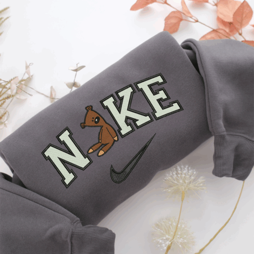 Nike Mr Bean Teddy Nike Embroidered Sweatshirt, Nike Movie Inspired, Best Gifts Idea For Him Her - Image 4