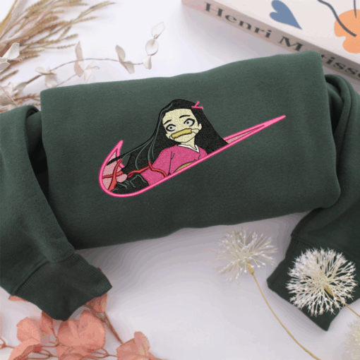 Nike Nezuko Kamado Nike Embroidered Sweatshirt, Nike Movie Inspired, Best Gifts Idea For Him Her - Image 3