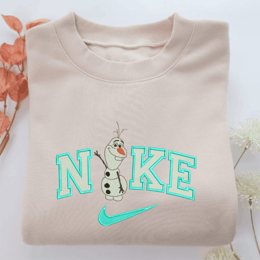 Nike Olaf  Nike Embroidered Sweatshirt, Nike Movie Inspired, Best Gifts Idea For Him Her