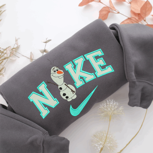 Nike Olaf  Nike Embroidered Sweatshirt, Nike Movie Inspired, Best Gifts Idea For Him Her - Image 4