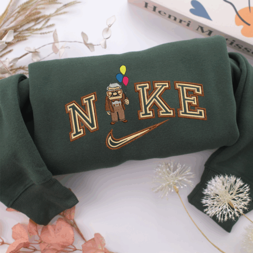 Nike Old Carl Fredricksen Nike Embroidered Sweatshirt, Nike Movie Inspired, Best Gifts Idea For Him Her - Image 3