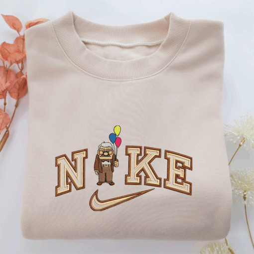 Nike Old Carl Fredricksen Nike Embroidered Sweatshirt, Nike Movie Inspired, Best Gifts Idea For Him Her