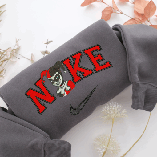 Nike Old Harley Quinn Half Nike Embroidered Sweatshirt, Nike Movie Inspired, Best Gifts Idea For Him Her - Image 4