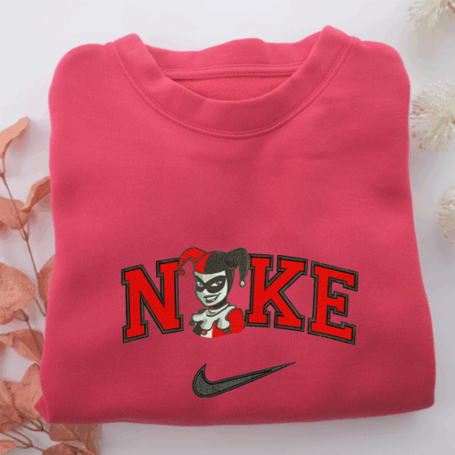 Nike Old Harley Quinn Half Nike Embroidered Sweatshirt, Nike Movie Inspired, Best Gifts Idea For Him Her - Image 5
