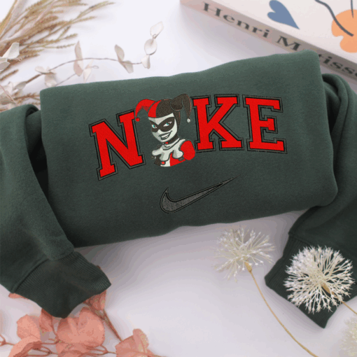 Nike Old Harley Quinn Half Nike Embroidered Sweatshirt, Nike Movie Inspired, Best Gifts Idea For Him Her - Image 3
