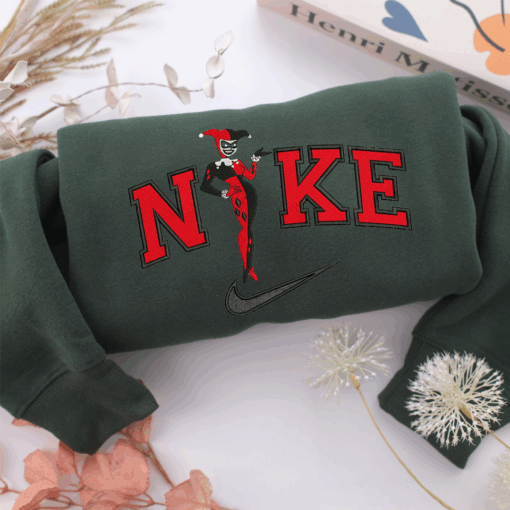 Nike Old Harley Quinn Nike Embroidered Sweatshirt, Nike Movie Inspired, Best Gifts Idea For Him Her - Image 3