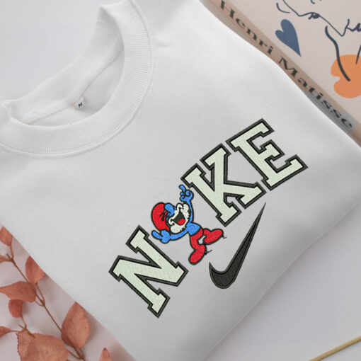 Nike Old Smurfs Embroidery, Disneyland Embroidered Sweatshirt, Movie Disney Inspired, Best Gifts Idea For Him Her - Image 2