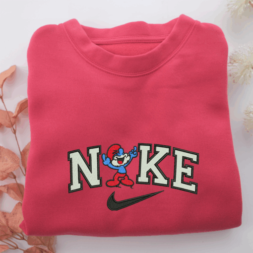 Nike Old Smurfs Nike Embroidered Sweatshirt, Nike Movie Inspired, Best Gifts Idea For Him Her - Image 5