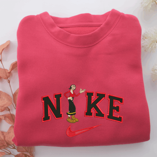 NIke Olive Oyl Nike Embroidered Sweatshirt, Nike Movie Inspired, Best Gifts Idea For Him Her - Image 5