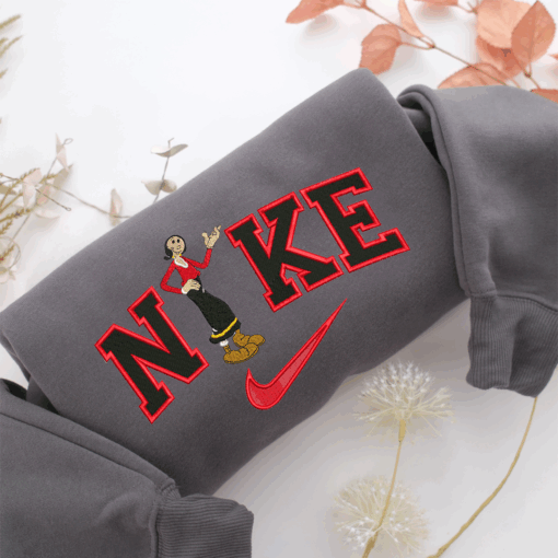 NIke Olive Oyl Nike Embroidered Sweatshirt, Nike Movie Inspired, Best Gifts Idea For Him Her - Image 4