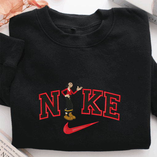 NIke Olive Oyl Nike Embroidered Sweatshirt, Nike Movie Inspired, Best Gifts Idea For Him Her - Image 2