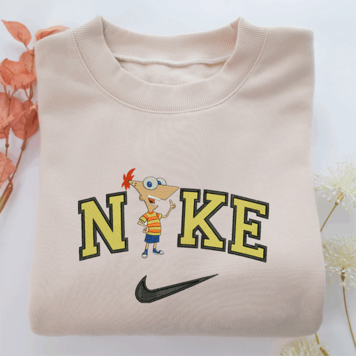 Nike Phineas Flynn Nike Embroidered Sweatshirt, Nike Movie Inspired, Best Gifts Idea For Him Her
