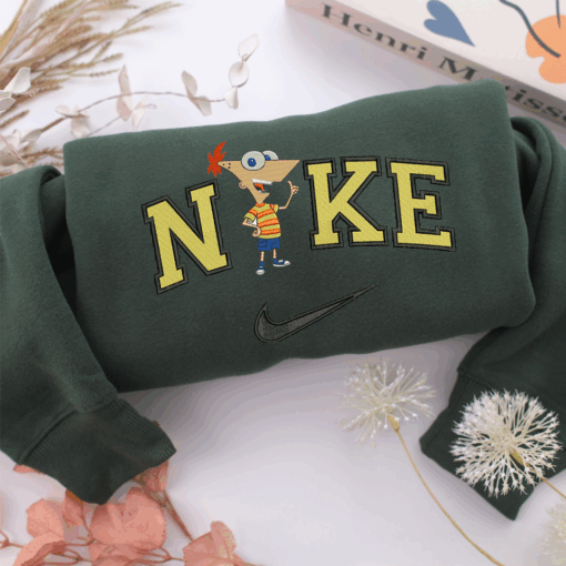 Nike Phineas Flynn Nike Embroidered Sweatshirt, Nike Movie Inspired, Best Gifts Idea For Him Her - Image 3