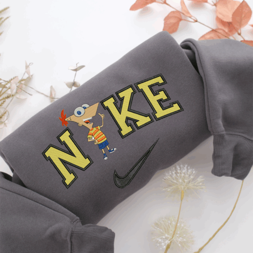 Nike Phineas Flynn Nike Embroidered Sweatshirt, Nike Movie Inspired, Best Gifts Idea For Him Her - Image 4