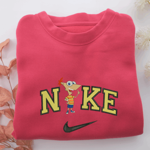 Nike Phineas Flynn Nike Embroidered Sweatshirt, Nike Movie Inspired, Best Gifts Idea For Him Her - Image 5