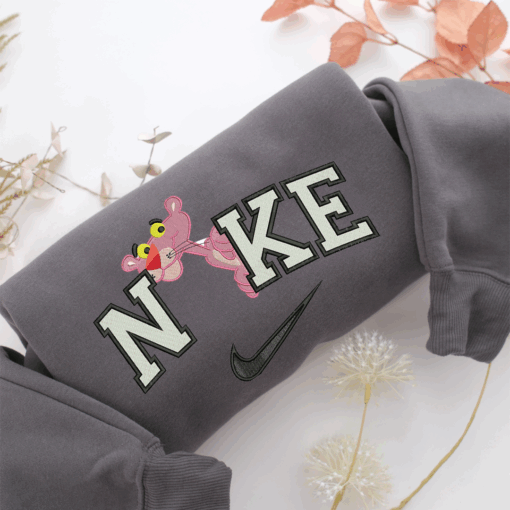 Nike Pink Panther Nike Embroidered Sweatshirt, Nike Movie Inspired, Best Gifts Idea For Him Her - Image 4