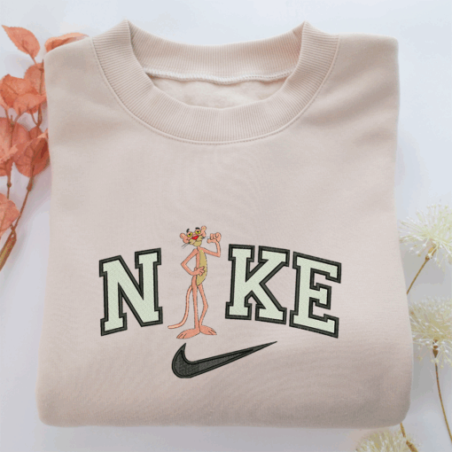 Nike Pink Panther v2 Nike Embroidered Sweatshirt, Nike Movie Inspired, Best Gifts Idea For Him Her