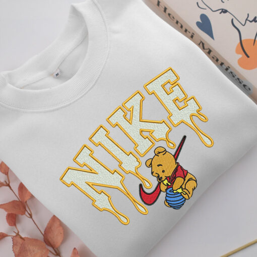 Nike Pooh Embroidery, Disneyland Embroidered Sweatshirt, Movie Disney Inspired, Best Gifts Idea For Him Her - Image 2