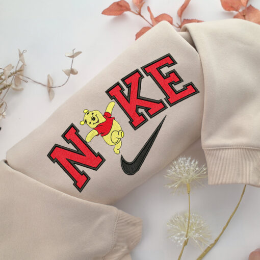 Nike Pooh v2 Embroidery, Disneyland Embroidered Sweatshirt, Movie Disney Inspired, Best Gifts Idea For Him Her