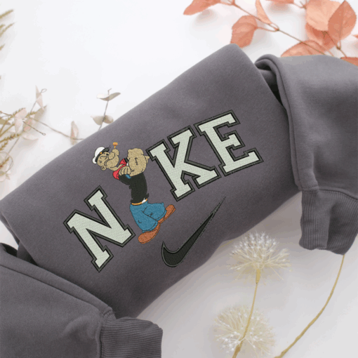 Nike Popeye Nike Embroidered Sweatshirt, Nike Movie Inspired, Best Gifts Idea For Him Her - Image 4