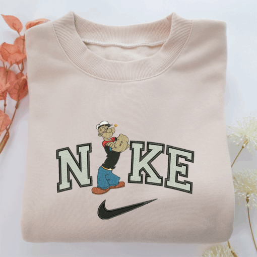 Nike Popeye Nike Embroidered Sweatshirt, Nike Movie Inspired, Best Gifts Idea For Him Her
