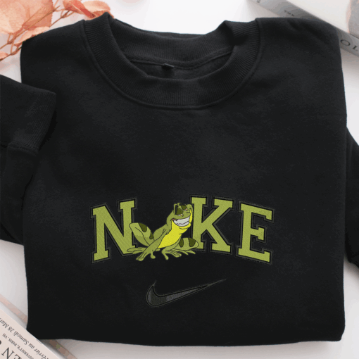 Nike Prince Naveen Frog Nike Embroidered Sweatshirt, Nike Movie Inspired, Best Gifts Idea For Him Her - Image 2
