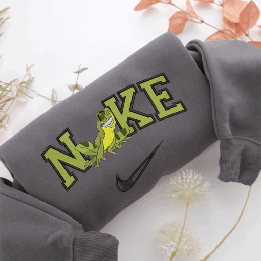 Nike Prince Naveen Frog Nike Embroidered Sweatshirt, Nike Movie Inspired, Best Gifts Idea For Him Her - Image 4