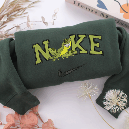 Nike Prince Naveen Frog Nike Embroidered Sweatshirt, Nike Movie Inspired, Best Gifts Idea For Him Her - Image 3