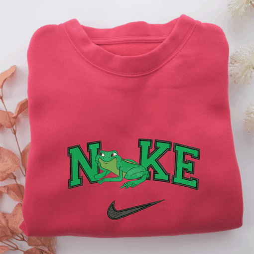 Nike Princess Tiana Frog Nike Embroidered Sweatshirt, Nike Movie Inspired, Best Gifts Idea For Him Her - Image 5