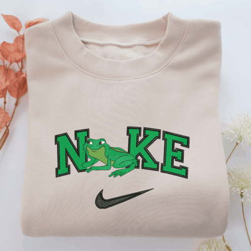 Nike Princess Tiana Frog Nike Embroidered Sweatshirt, Nike Movie Inspired, Best Gifts Idea For Him Her