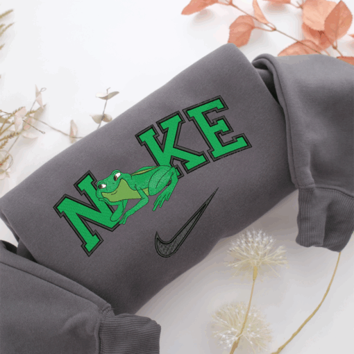 Nike Princess Tiana Frog Nike Embroidered Sweatshirt, Nike Movie Inspired, Best Gifts Idea For Him Her - Image 4