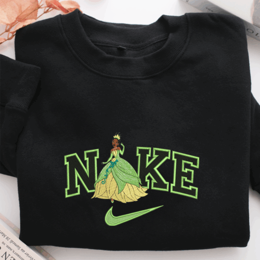 Nike Princess Tiana Nike Embroidered Sweatshirt, Nike Movie Inspired, Best Gifts Idea For Him Her - Image 2