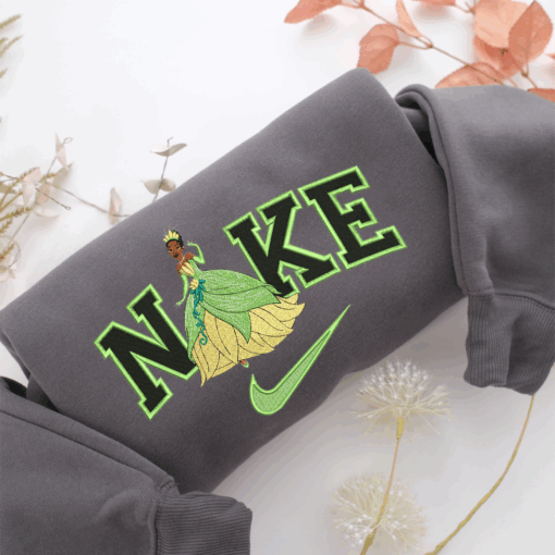 Nike Princess Tiana Nike Embroidered Sweatshirt, Nike Movie Inspired, Best Gifts Idea For Him Her - Image 4