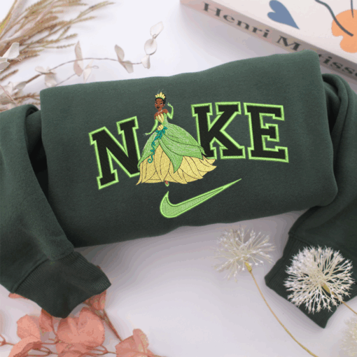 Nike Princess Tiana Nike Embroidered Sweatshirt, Nike Movie Inspired, Best Gifts Idea For Him Her - Image 3