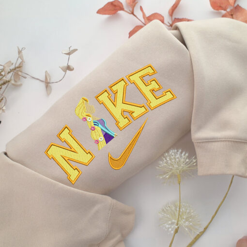 Nike Rapunzel Half Body Embroidery, Disneyland Embroidered Sweatshirt, Movie Disney Inspired, Best Gifts Idea For Him Her