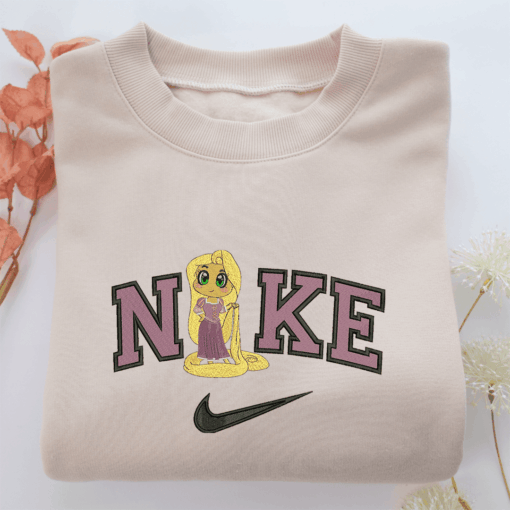 Nike Rapunzel v1 Nike Embroidered Sweatshirt, Nike Movie Inspired, Best Gifts Idea For Him Her