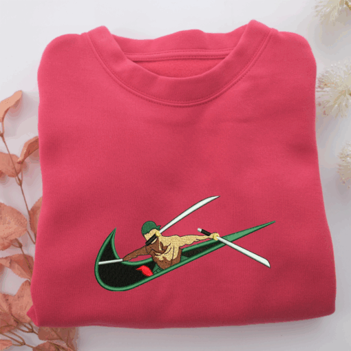 Nike Roronoa Zoro Nike Embroidered Sweatshirt, Nike Movie Inspired, Best Gifts Idea For Him Her - Image 5