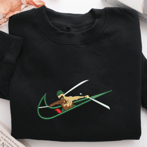 Nike Roronoa Zoro Nike Embroidered Sweatshirt, Nike Movie Inspired, Best Gifts Idea For Him Her - Image 2