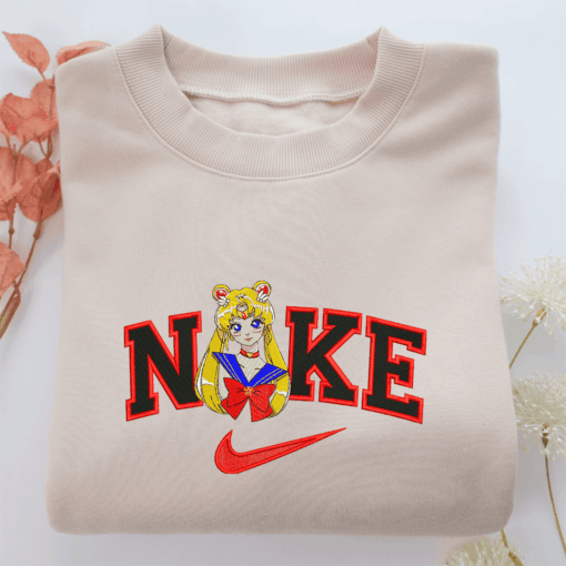Nike Sailor Moon Half Nike Embroidered Sweatshirt, Nike Movie Inspired, Best Gifts Idea For Him Her